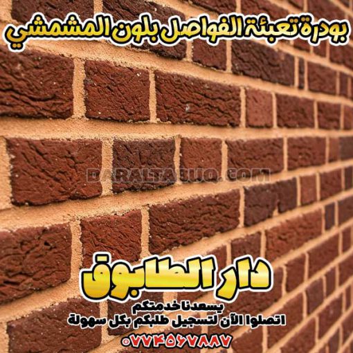 بودرة تعبئة الفواصل بلون المشمشي