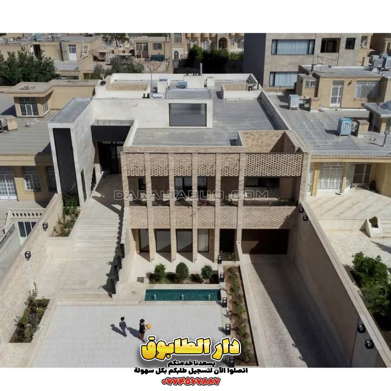 واجهات طابوق حديثة، تصميم بيت عائلي بالطابوق، أفكار معمارية راقية