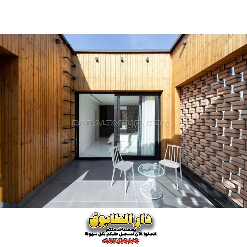 واجهات طابوق حديثة، تصميم تراس بالطابوق، أفكار معمارية فاخرة